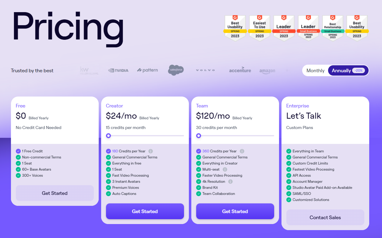 HeyGen Pricing