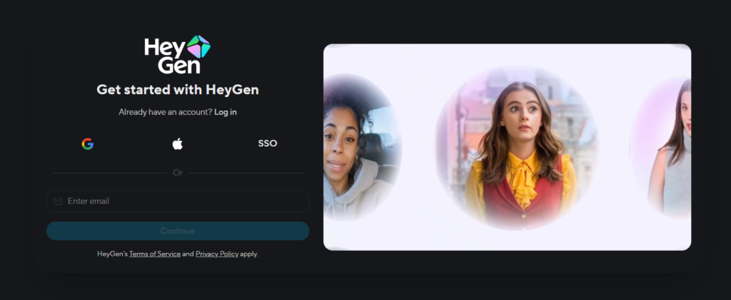 heygen signup