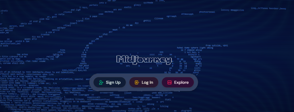 midjourney homepage ss