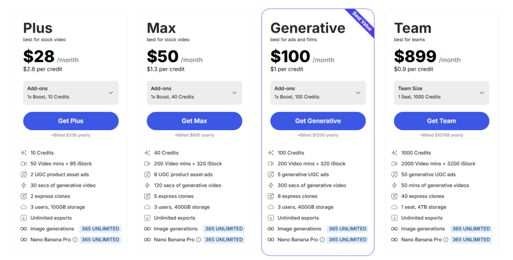 invideo ai pricing